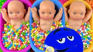 Набор из 3-х радужных ванночек-конфет с нарезкой слаймов M&M's и Magic Slime