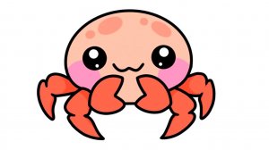 КАК ЛЕГКО НАРИСОВАТЬ СИМПАТИЧНОГО КРАБА 🦀💗
