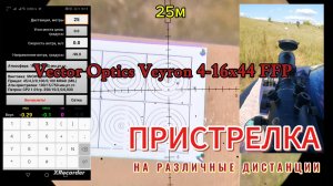Пристрелка прицела Vector Optics  4-16x44