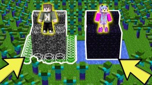 ЗАЩИЩЕННАЯ БАШНЯ ДЕВУШКИ НУБА ПРОТИВ ЗАЩИЩЕННОЙ БАШНИ РЕБЕНКА ПРО В МАЙНКРАФТ   НУБИК В MINECRAFT