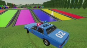 ДЕТСКИЕ ПОЛИЦЕЙСКИЕ МАШИНКИ КАТАЮТСЯ С СИРЕНОЙ И МИГАЛКАМИ. КРАСОЧНЫЙ МУЛЬТИК.