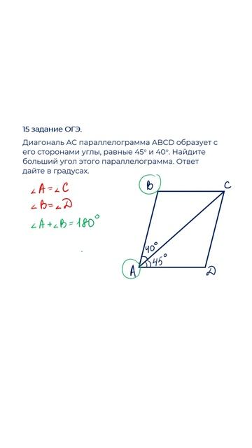 Находим углы параллелограмма за минуту! Подготовка к ОГЭ по математике 2026 смотреть онлайн