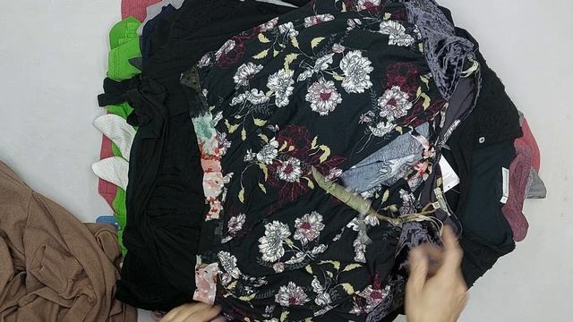 Блузки трикотажные длинный рукав секонд оптом 11 пак