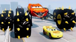 Эпический побег от Зомби Молния Маккуин Итер, Маккуин Большие Колеса Итер ｜BeamNG.Drive