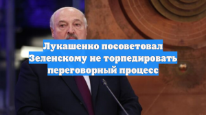 Лукашенко призвал Зеленского перестать торпедировать переговоры