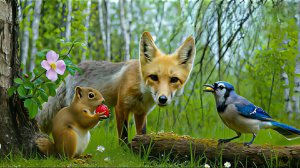 Наблюдение за разноцветными птицами. Пение красочных птиц. Успокаивающие птичьи звуки