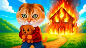 СПАСАЮ МАЛЕНЬКИМ ЖИВОТНЫХ ИЗ ГОРЯЩЕГО ДОМА В РОБЛОКС!