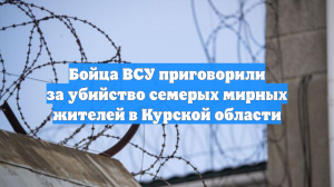 Бойца ВСУ приговорили за убийство семерых мирных жителей в Курской области