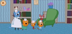 Три Кота Мультфильм Игра Прививка для котят.