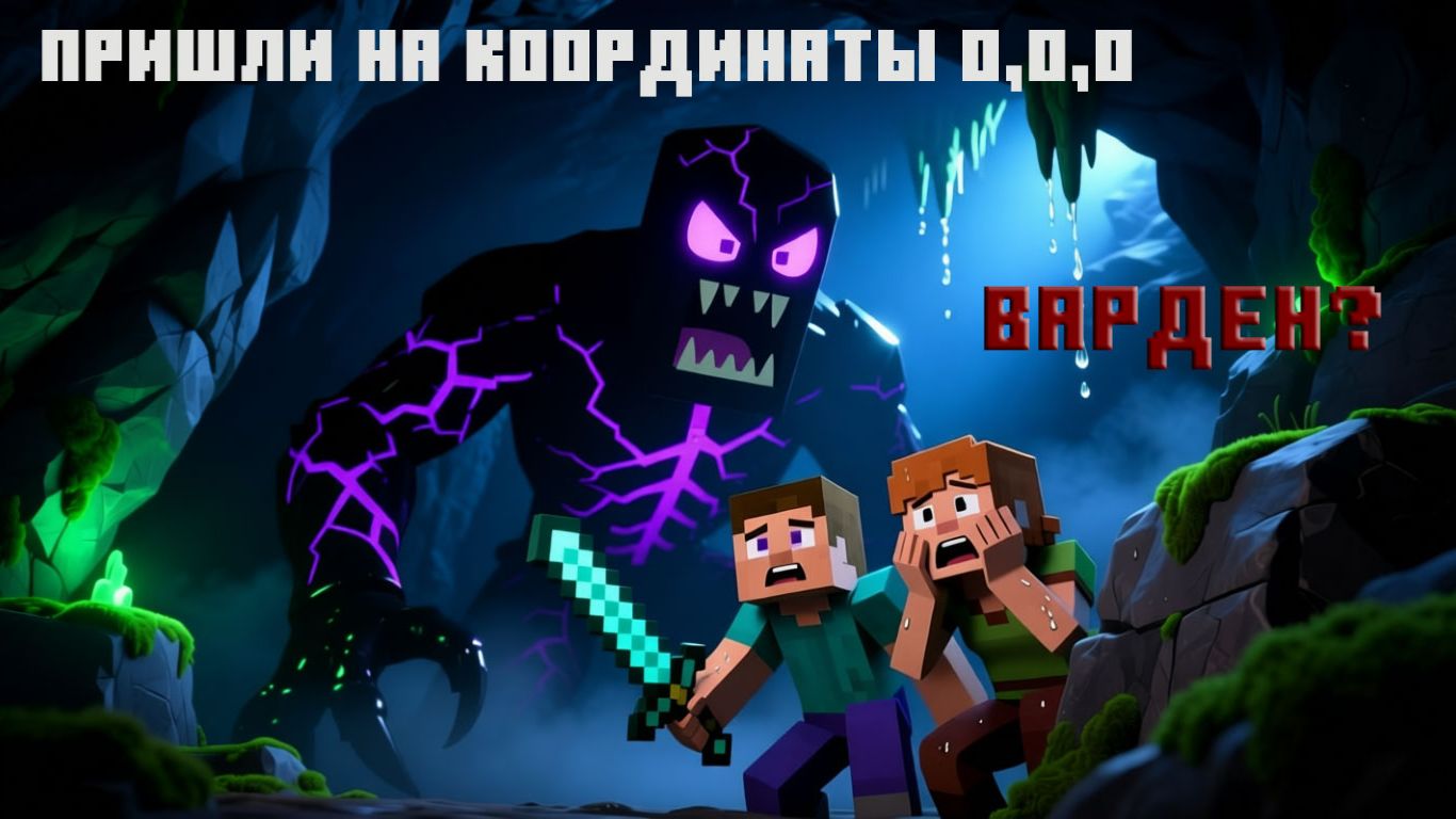 Нулевые координаты в Minecraft 000 - ищем пещеру Вардена
