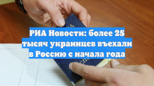 РИА Новости: более 25 тысяч украинцев въехали в Россию с начала года
