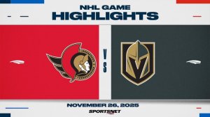 27.11.2025 | ОБЗОР МАТЧА | Вегас Голден Найтс - Оттава Сенаторз | Highlights