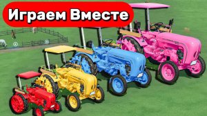 МУЛЬТИКИ ПРО РАЗНОЦВЕТНЫЕ ТРАКТОРЫ И МАШИНКИ НА ФЕРМЕ ДЛЯ ДЕТЕЙ 🚜 КАТАЕМСЯ НА СТАРЫХ ТРАКТОРАХ