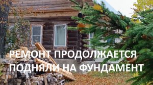 Ремонт дома в деревне//подняли на фундамент//уборка мусора//наши кедры//участок//клубника