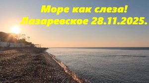 Море как слеза! Лазаревское 28.11.2025
