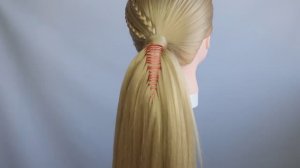 Интересная прическа на длинные волосы