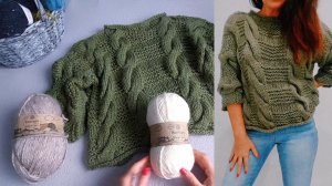 🔥 ШИКАРНЫЙ ДЖЕМПЕР С КОСАМИ И БЕСПЛАТНЫЕ МК