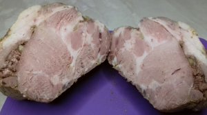 Буженина из свинины вареная в пакете. Очень сочная и ароматная
