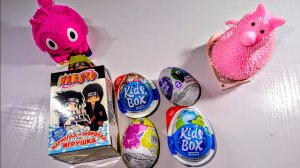 АСМР распаковка Киндер Сюрприз яйца АСМР Новинка Сюрприз бокс Наруто 💓