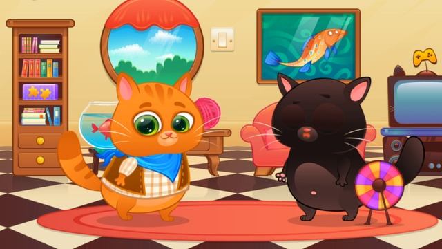 Суровый КОТИК БУБУ 114. Подготовка к зарубе с Цветочком. Мультик ИГРА про котят на канале Игрули TV