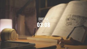 1 час STUDY WITH ME Late night 🌙｜ Calm Piano🎹, Background noise ｜ Pomodoro 25⧸5