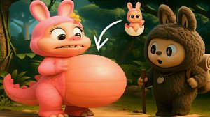 Лабубу попала в эпоху динозавров и забеременнела. Родятся ли лабузавры?