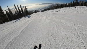 Шерегеш, Февраль 2025, трасса Доллар (синяя)