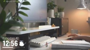 1.5 часа STUDY WITH ME Early Morning🌴 ｜ Calm Piano🎹, Background noise ｜ Pomodoro 25⧸5