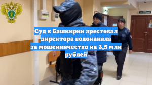 Суд в Башкирии арестовал директора водоканала за мошенничество на 3,5 млн рублей