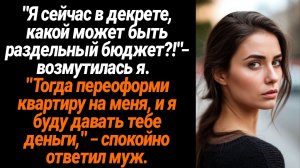 Жизненные Истории/Я в декрете, какой может быть раздельный бюджет?! – возмутилась я