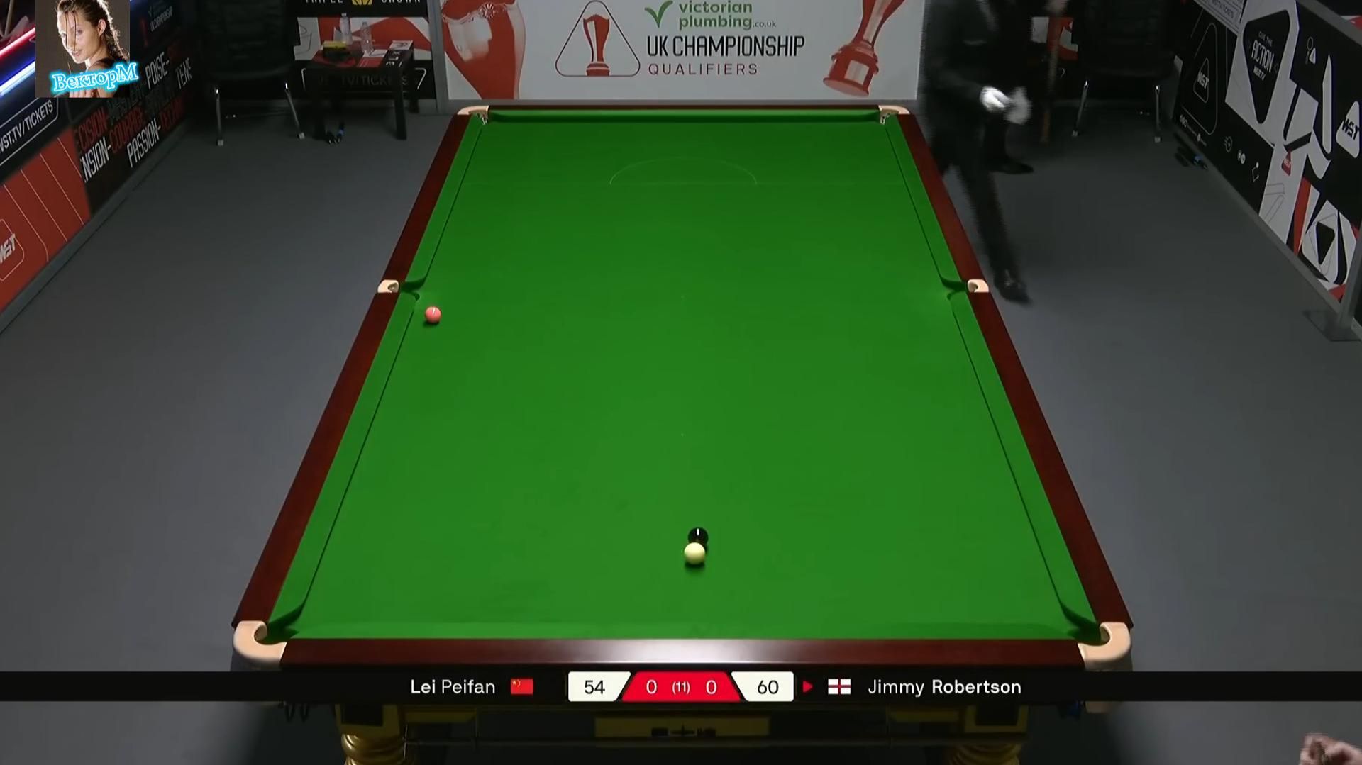 Снукер. Напряженный фрейм.  Лей Пейфан против Джимми Робертсона