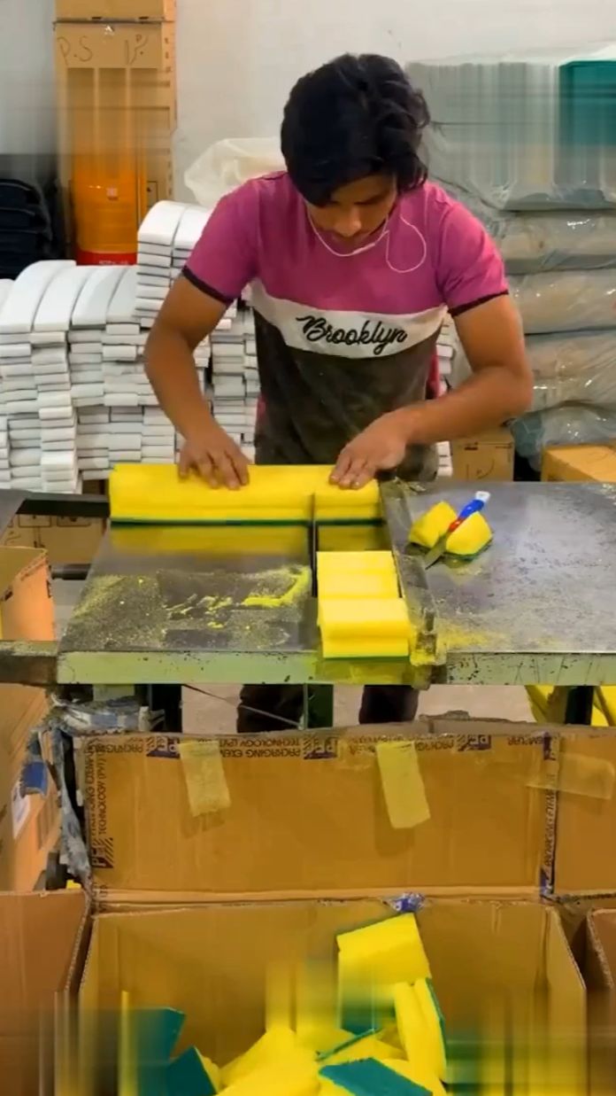 Изготовление губок для мытья