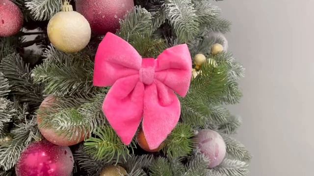 Декоративное украшение БАНТ 'ЧАРИС', текстиль, бархатный фукси, 15 см, XNA23002891-1