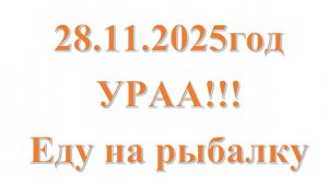 28.11.2025 за щукой