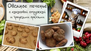 Овсяное печенье с кокосовой стружкой и грецкими орехами