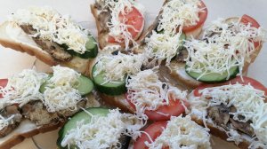 Бутерброды с шпротами, быстро и очень вкусно 😀👍