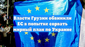 Власти Грузии обвинили ЕС в попытке сорвать мирный план по Украине