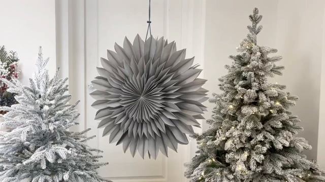 Декоративное подвесное украшение ДАЛИЯ ГРАНД, бумага, серый, 50 см, A64101140