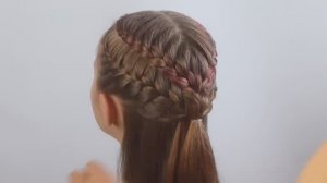 Быстрая прическа для девочек на средние волосы
