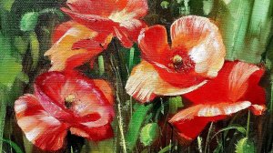Маки .Живопись маслом