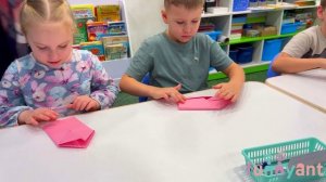 "Сердце для мамы" оригами от подготовительной к школе группы Funny Ant Malahovka