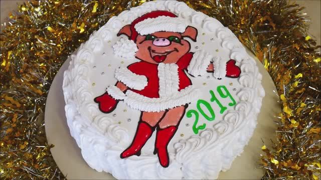 торт ШОКОЛАДНАЯ девочка украшение торта на НОВОГОДНИЙ стол