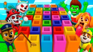 ВЫБЕРИ ПРАВИЛЬНУЮ ЯМУ ПОРТАЛ ЩЕНЯЧИЙ ПАТРУЛЬ ГОНЩИК МАРШАЛ РАЙДЕР в МАЙНКРАФТ PAW PATROL МУЛЬТИК