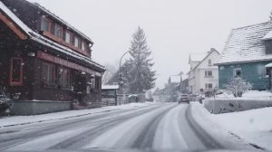🇩🇪 Гарц, Германия - cнегопад-драйв в горах ❄️🌨️ 2025