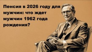 Выход на пенсию в 2026 году мужчине: что ждет мужчин 1962 года рождения?