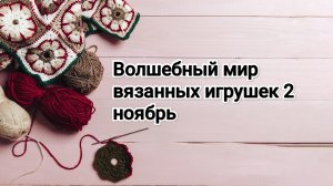 СП Волшебный мир вязанных игрушек, отчёт ноября