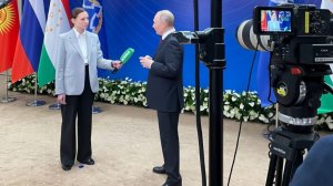 Путин дал интервью российско-киргизскому телеканалу «Номад ТВ» в Бишкеке