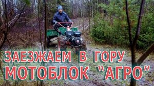 МОТОБЛОК АГРО, ЗАЕДЕТ ЛИ В ГОРКУ ПО ГРЯЗИ ?