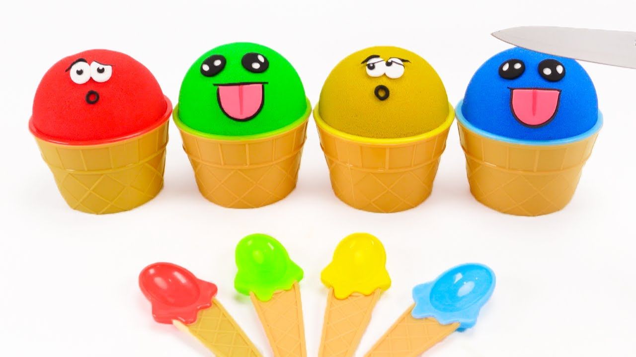 ЛЕПИМ МОРОЖЕНОЕ ИЗ КИНЕТИЧЕСКОГО ПЕСКА ВИДЕОЛЕПКА ВИДЕО МУЛЬТИКИ ДЛЯ ДЕТЕЙ КАНАЛ ИГРАЛКИ-ЗАЛИПАЛКИ