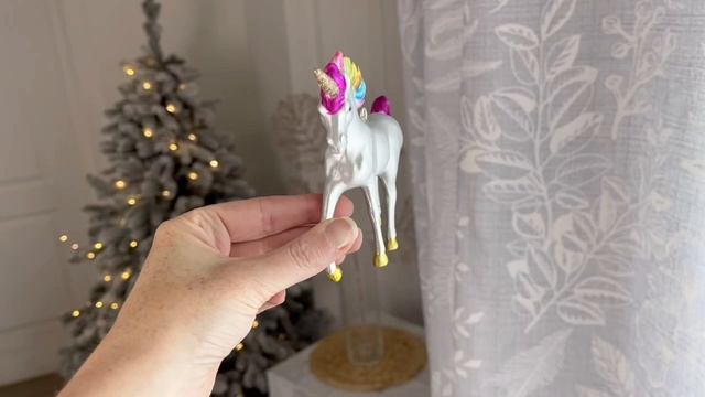 Елочная игрушка СЕРЕБРЯНЫЙ ЕДИНОРОГ, пластик, 15 см, PL52530